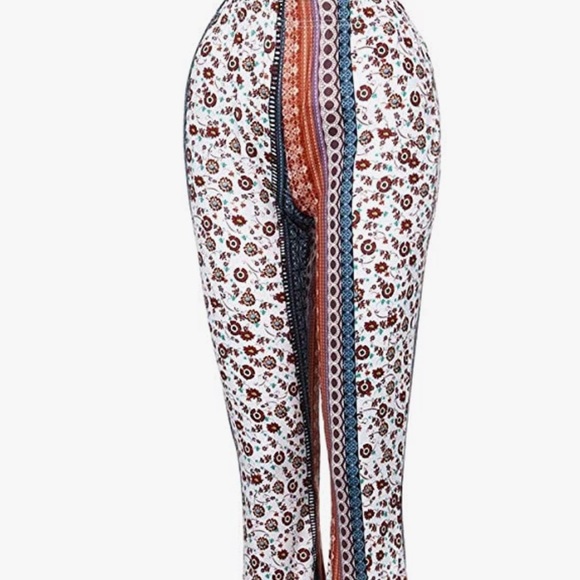 Wide Leg Hippie Palazzo Multicolored Pants - Picture 6 of 6